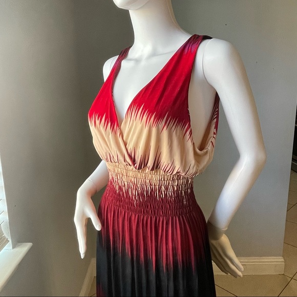 Red New Women’s striped sleeveless dress size Medium - Picture 3 of 13